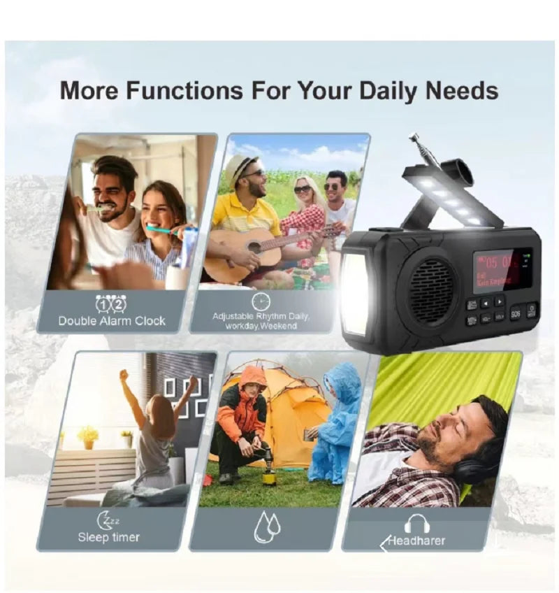 Versatile DAB/DAB+/FM Digital Radio with Solar and Hand Crank Recharge image 3