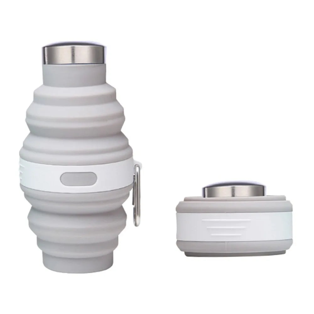 Reusable Collapsible Water Bottles – Silicone Hiking Cups with Carabiner image 8