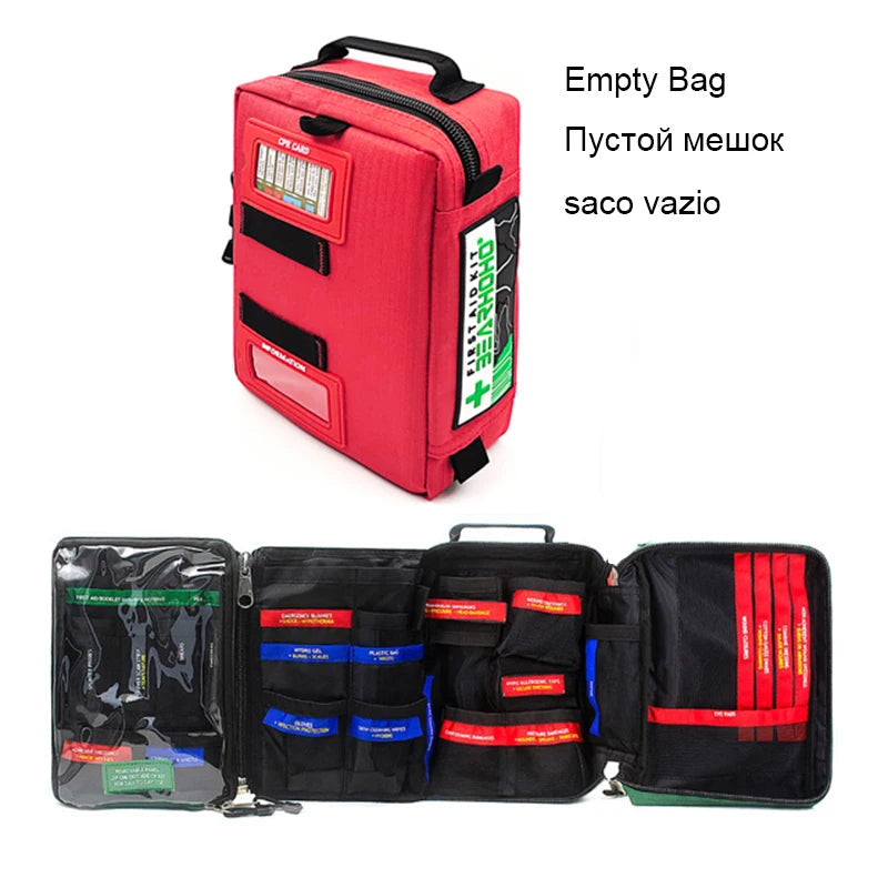 BearHoHo Large Size Handy First Aid Kit Bag – Essential Emergency Companion - Red Empty Bag image