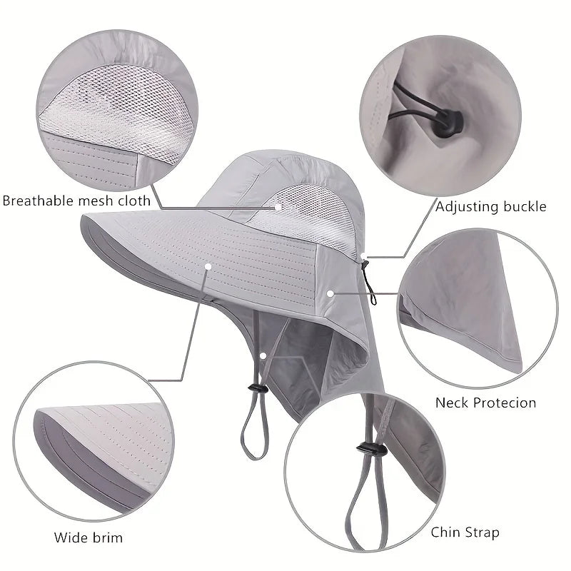 Men's Wide-Brimmed Sun Hat – Perfect for Outdoor Adventures image 4