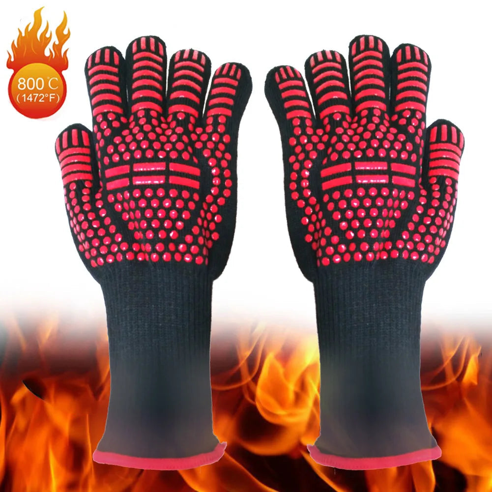 One Piece BBQ Gloves – High-Temperature Resistance Oven Mitts image 9