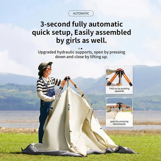Outdoor Folding Tent – Quick Setup for 3-4 People, Perfect for Camping image 1