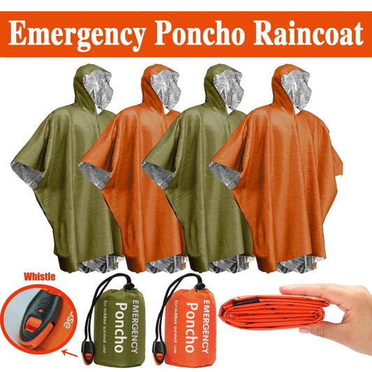 Emergency Rain Poncho Thermal Blanket – Essential Survival Gear image 1