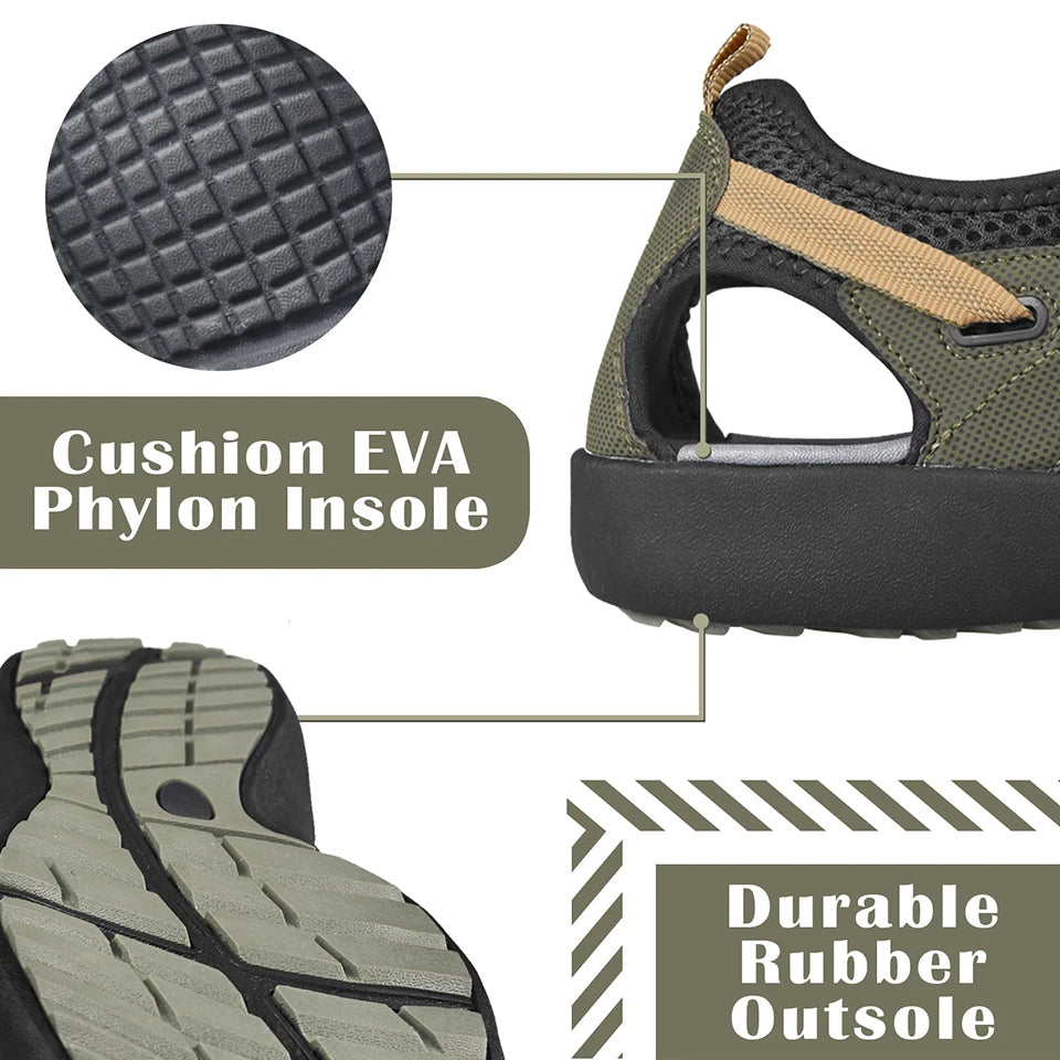 GRITION Men's Fashion Sandals – 2021 Beach Trekking Shoes image 3