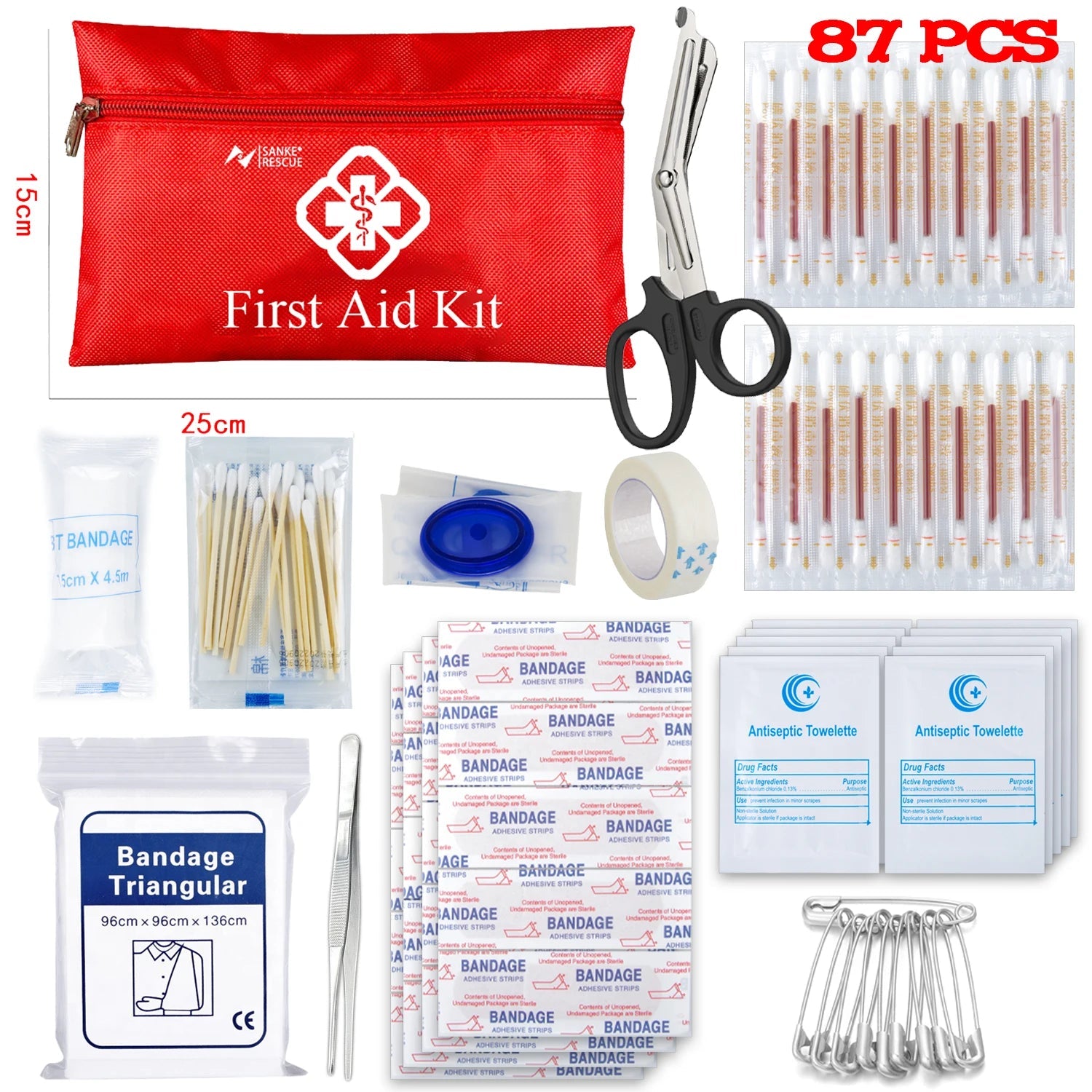 First Aid Kit 26-401 Piece Tactical Emergency Kit for Survival image 7