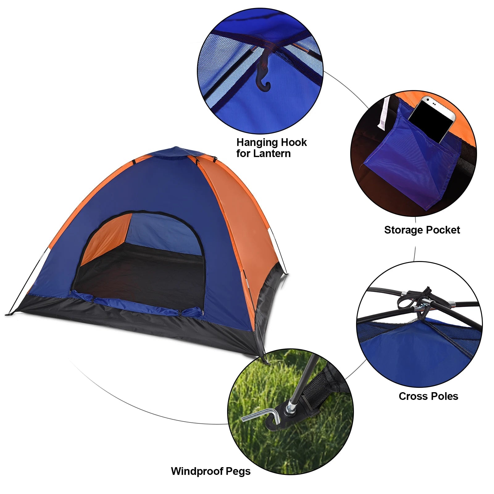 TOMSHOO Lightweight Camping Tent for 3-4 Persons – Ideal for Outdoor Adventures image 3