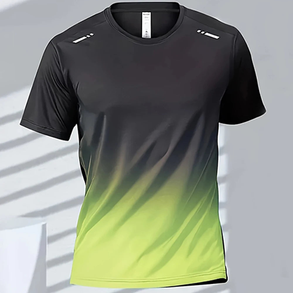 Men's Quick-Drying Gradient Sports T-Shirts – Perfect for Fitness &amp; Outdoor Activities image 15