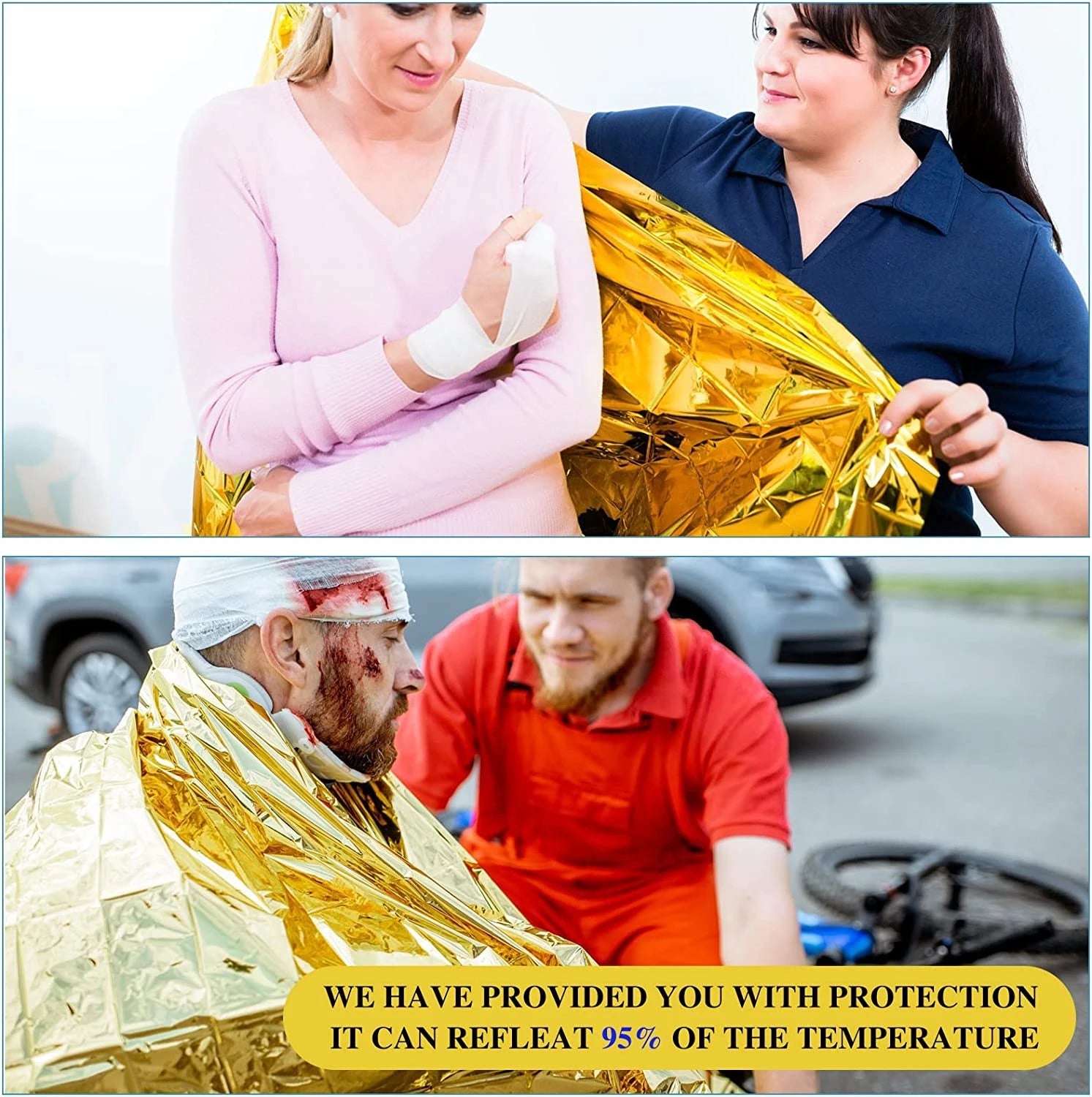 5-30Pc Outdoor Emergency Survival Blanket – Thermal &amp; Waterproof image 4