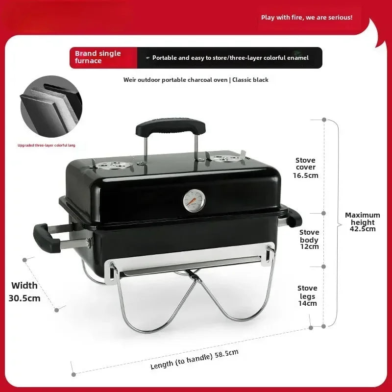 Charcoal Grill – Portable Outdoor BBQ for Camping and Picnics image 8
