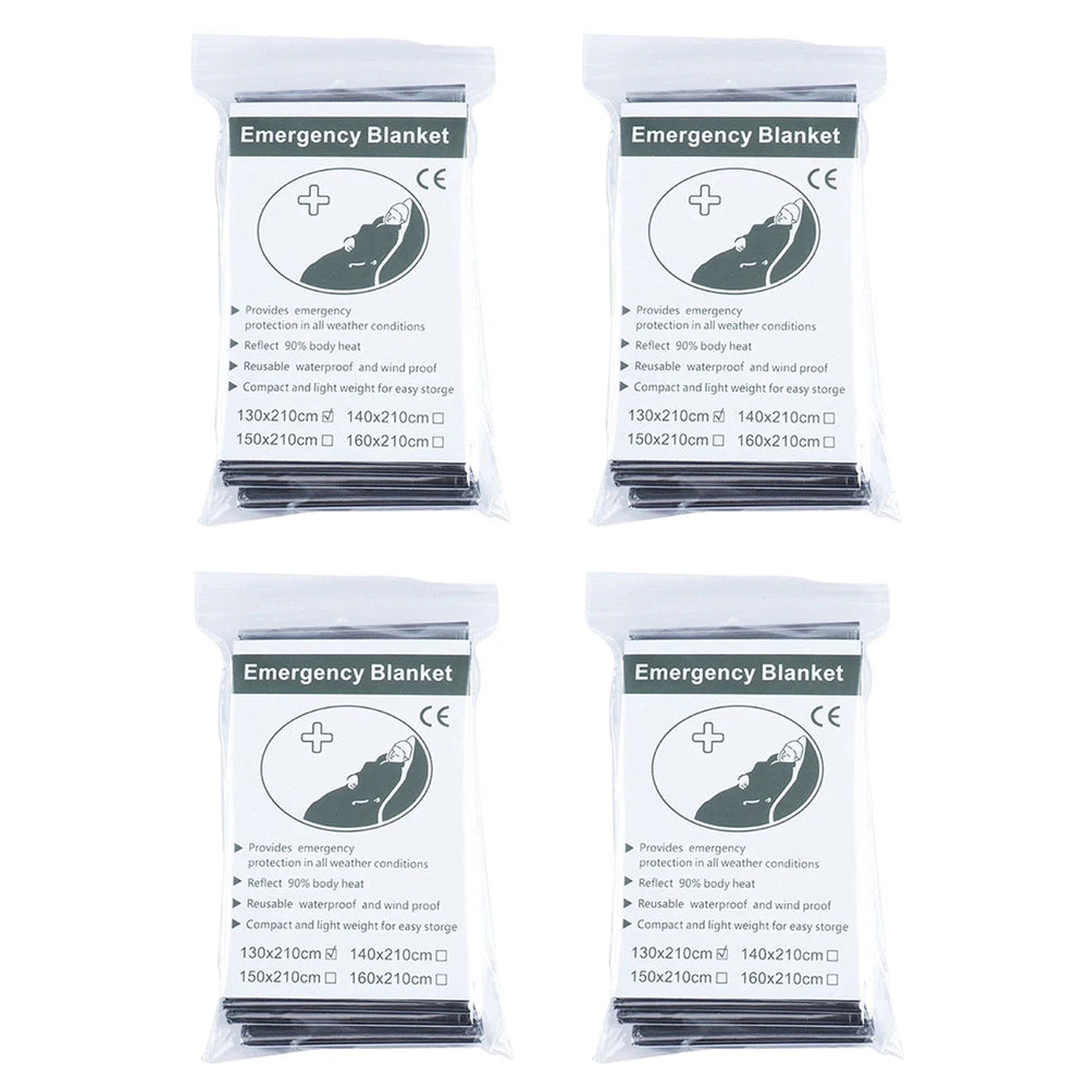 Heavy Duty Survival Blanket – Essential for Any Outdoor Adventure - 4 pack image
