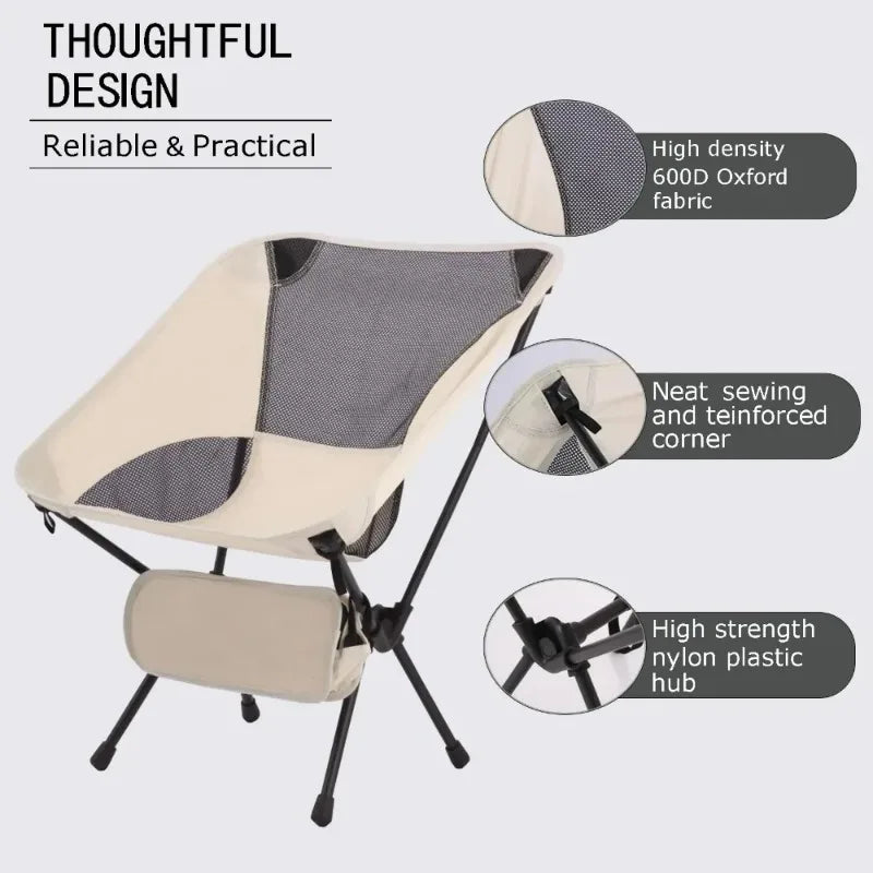 Ultralight Portable Folding Moon Chair – Ideal for Outdoor Adventures image 2