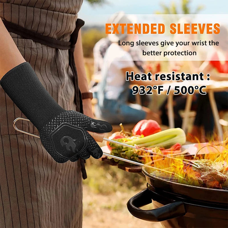 Heat-Resistant Silicone Oven Gloves for Safe Cooking &amp; Grilling image 3