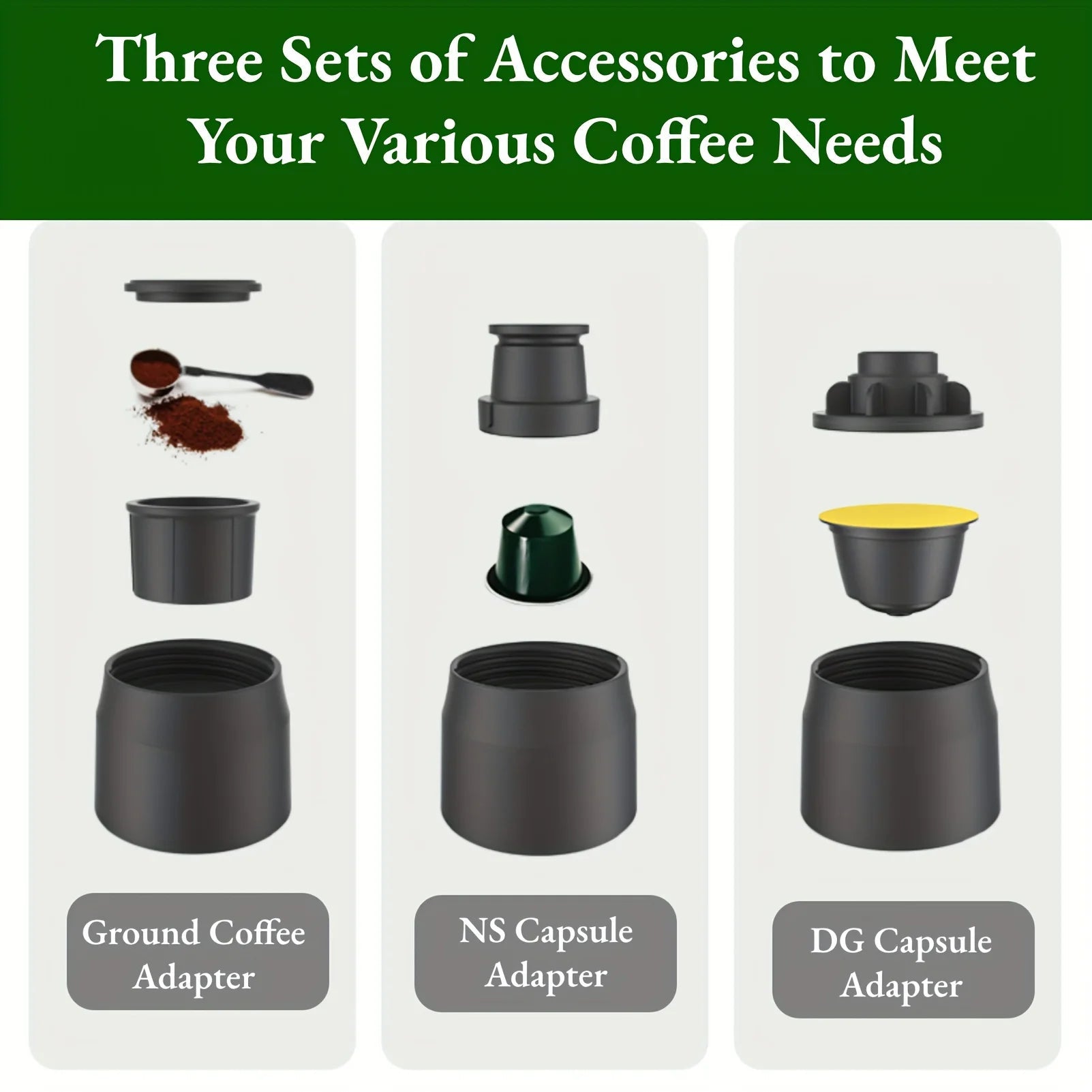 3 In1 Portable Coffee Machine: Espresso, Hot &amp; Cold Brew Anywhere! image 2