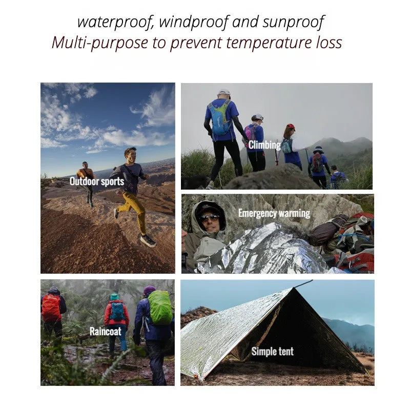 Outdoor Insulation Portable Foil Emergency Blanket – Essential Survival Gear image 3