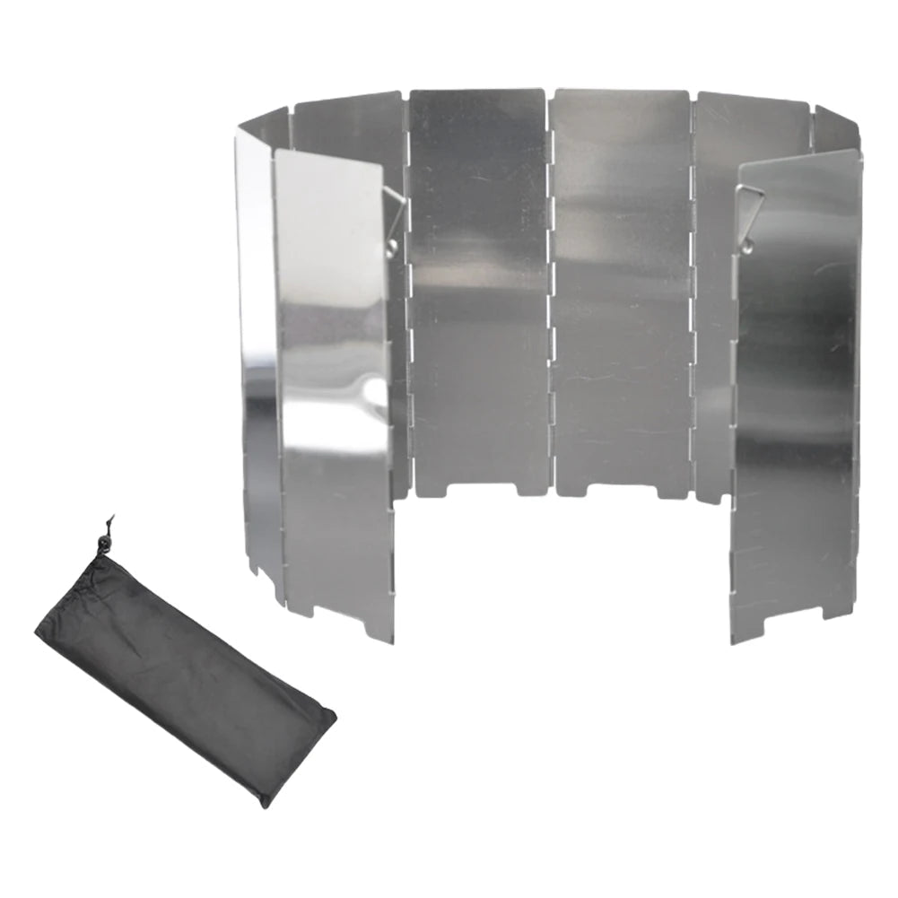 10 Plates Aluminum Wind Screen – Foldable Outdoor Stove Shield image 6