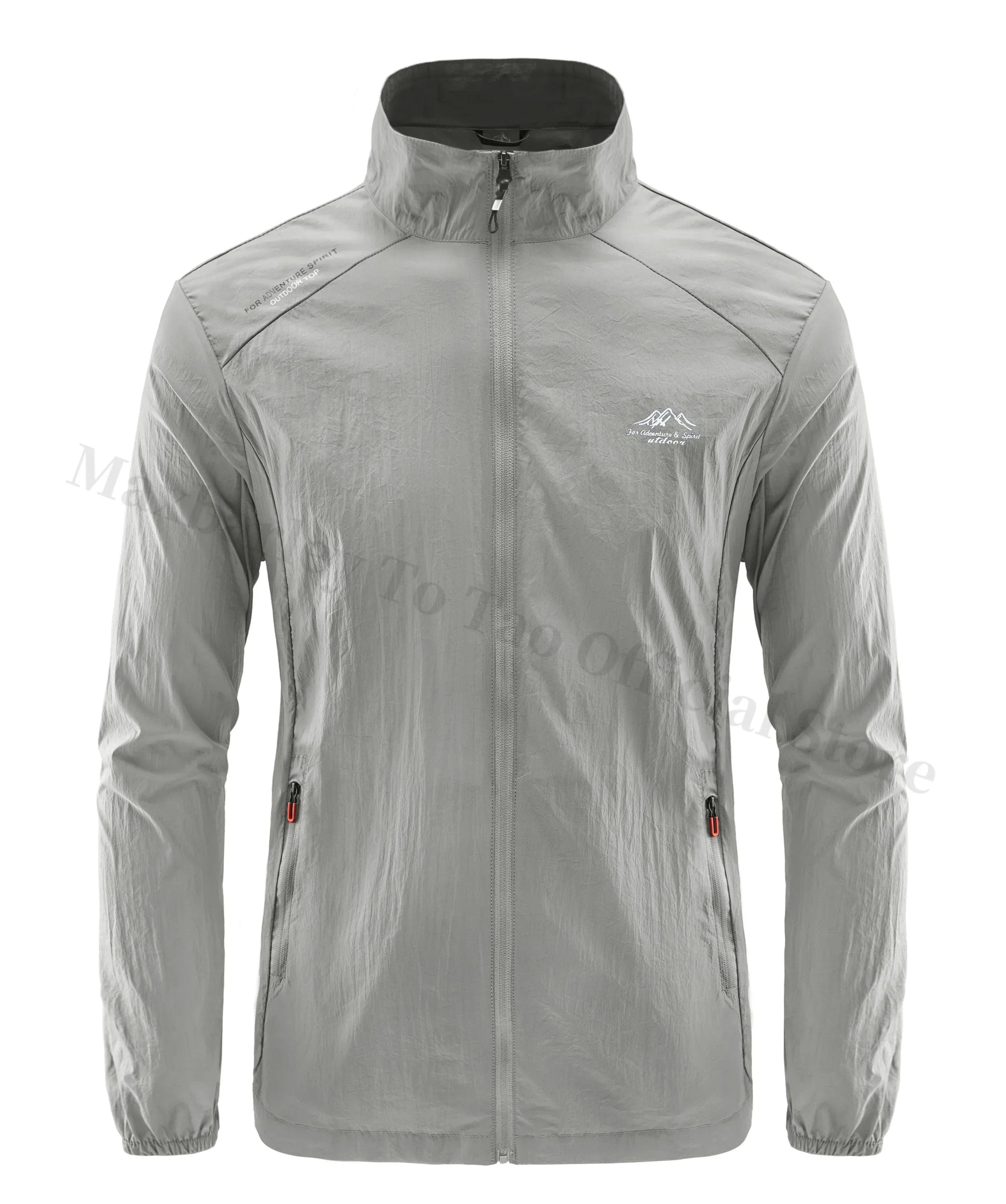 Summer Skin Windbreaker – Men's Ultra Light UV Sunscreen Jacket - Light GreySF, (AS) 3XL or (EU) L image