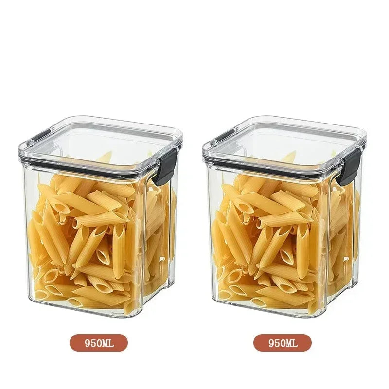 Stackable Plastic Food Storage Containers – Versatile Kitchen Organization - 950ml x2 image