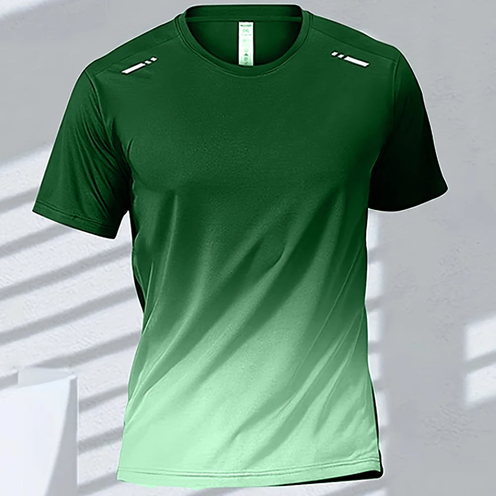 Men's Quick-Drying Gradient Sports T-Shirts – Perfect for Fitness &amp; Outdoor Activities - S51TX6035, S image