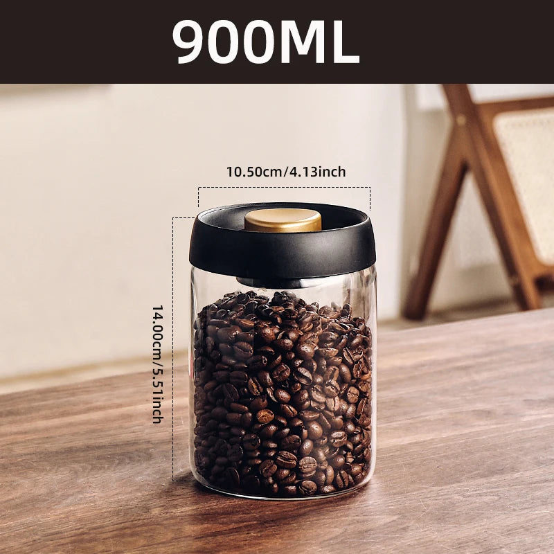 Vacuum Sealed Jar for Fresh Coffee Bean Storage – Kitchen Essential image 8