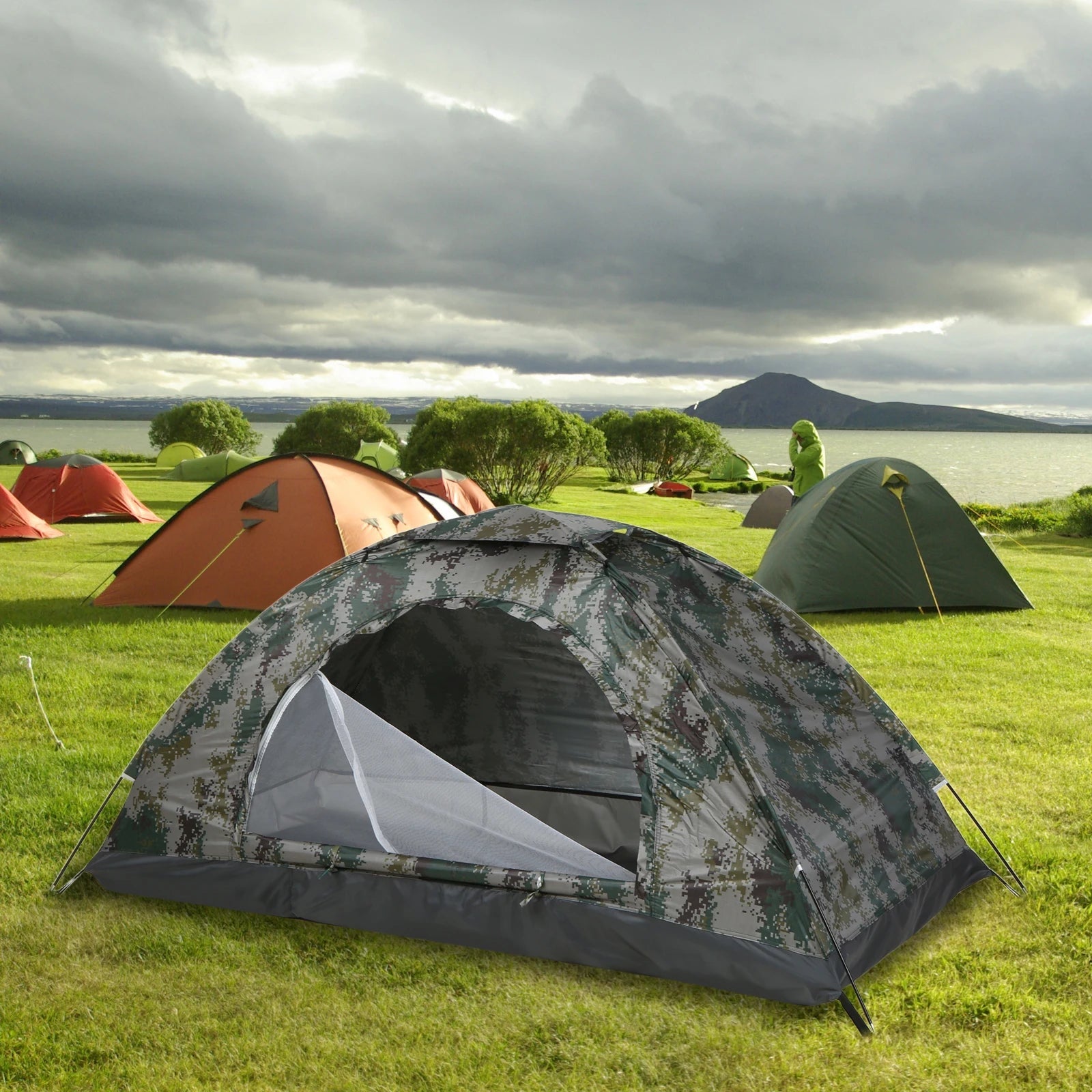 Ultralight Camping Tent – Portable Camouflage Tent for Outdoor Adventures image 3