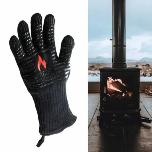 Heat-Resistant Gloves for Safe Fireplace and Stove Handling image 1