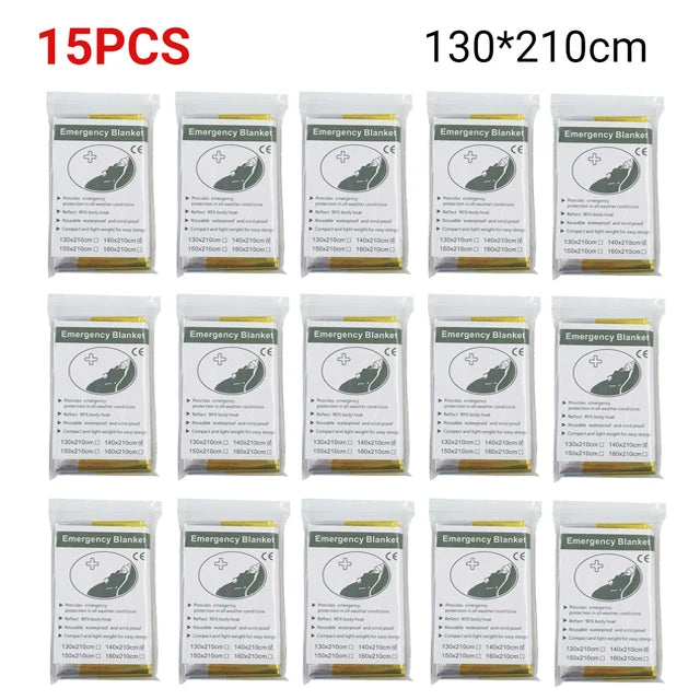 5-30Pc Outdoor Emergency Survival Blanket – Thermal &amp; Waterproof image 9