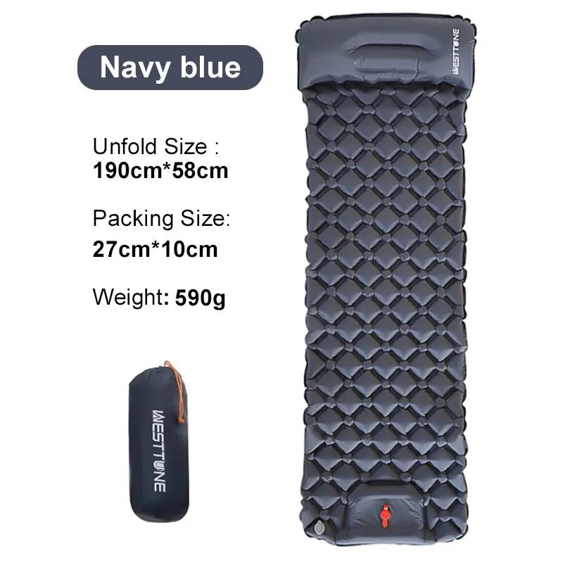 WESTTUNE Ultralight Camping Inflatable Mattress with Built-in Pillow image 10