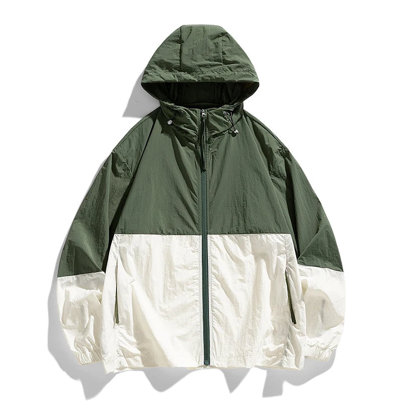 Men’s Thin Summer Waterproof Jacket – Perfect for Outdoor Adventures - HCGD-6102-army green, (AS) 2XL or (EU) L image