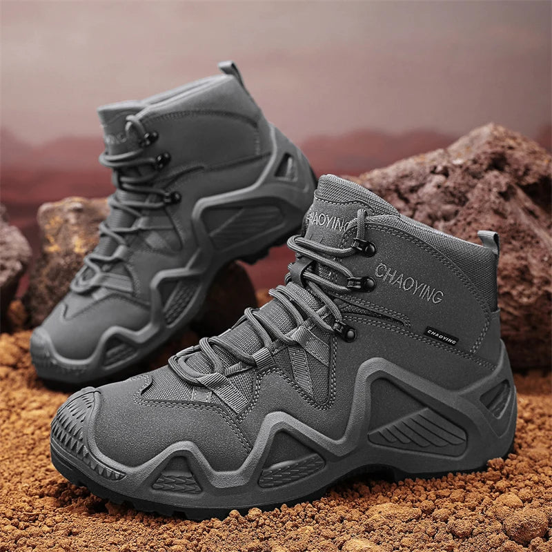 Men Tactical Boots – Straps for Combat, Hiking, and Motorcycle Use image 1