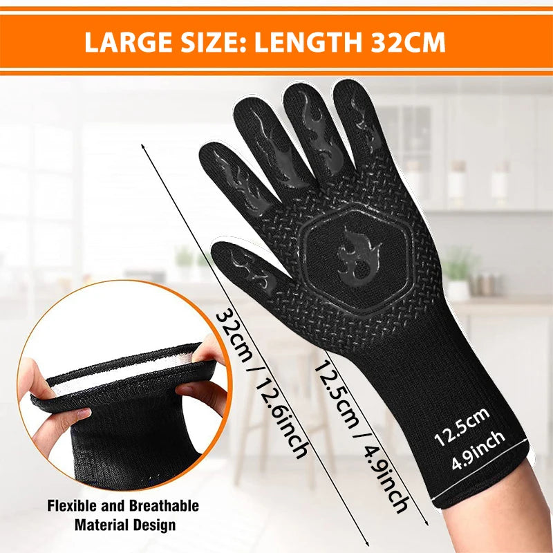 Heat-Resistant Silicone Oven Gloves for Safe Cooking &amp; Grilling image 4