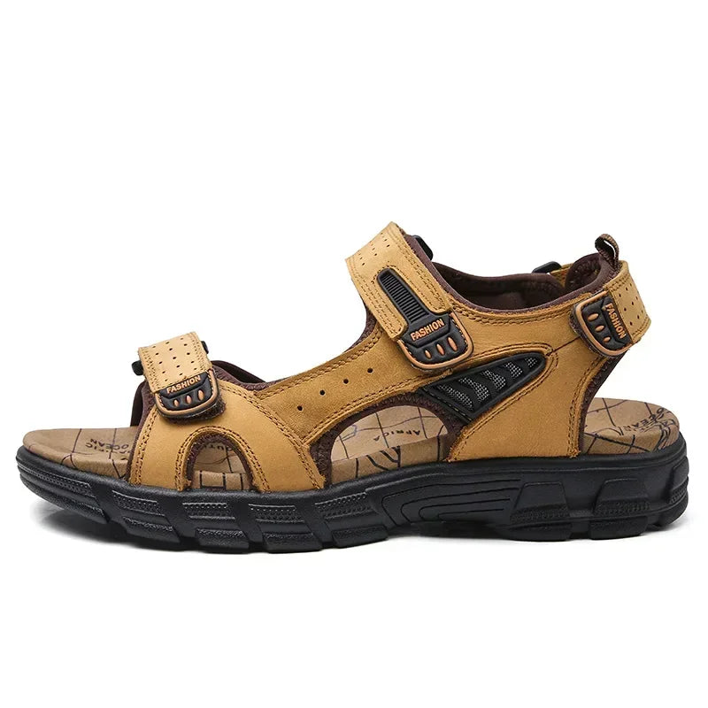 Genuine Leather Men's Sandals – High-Quality Summer Footwear for Leisure &amp; Hiking image 7
