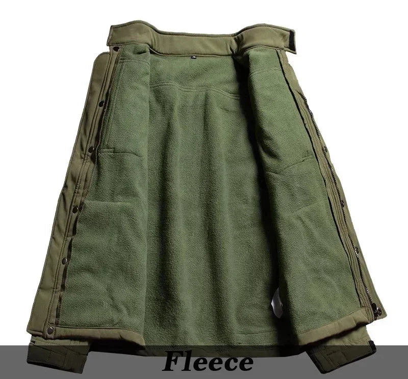 Winter Fleece Jacket for Men – Tactical Motorcycle Coat image 2