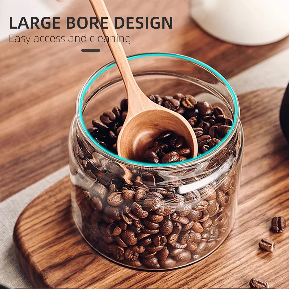 Vacuum Sealed Jar for Fresh Coffee Bean Storage – Kitchen Essential image 1