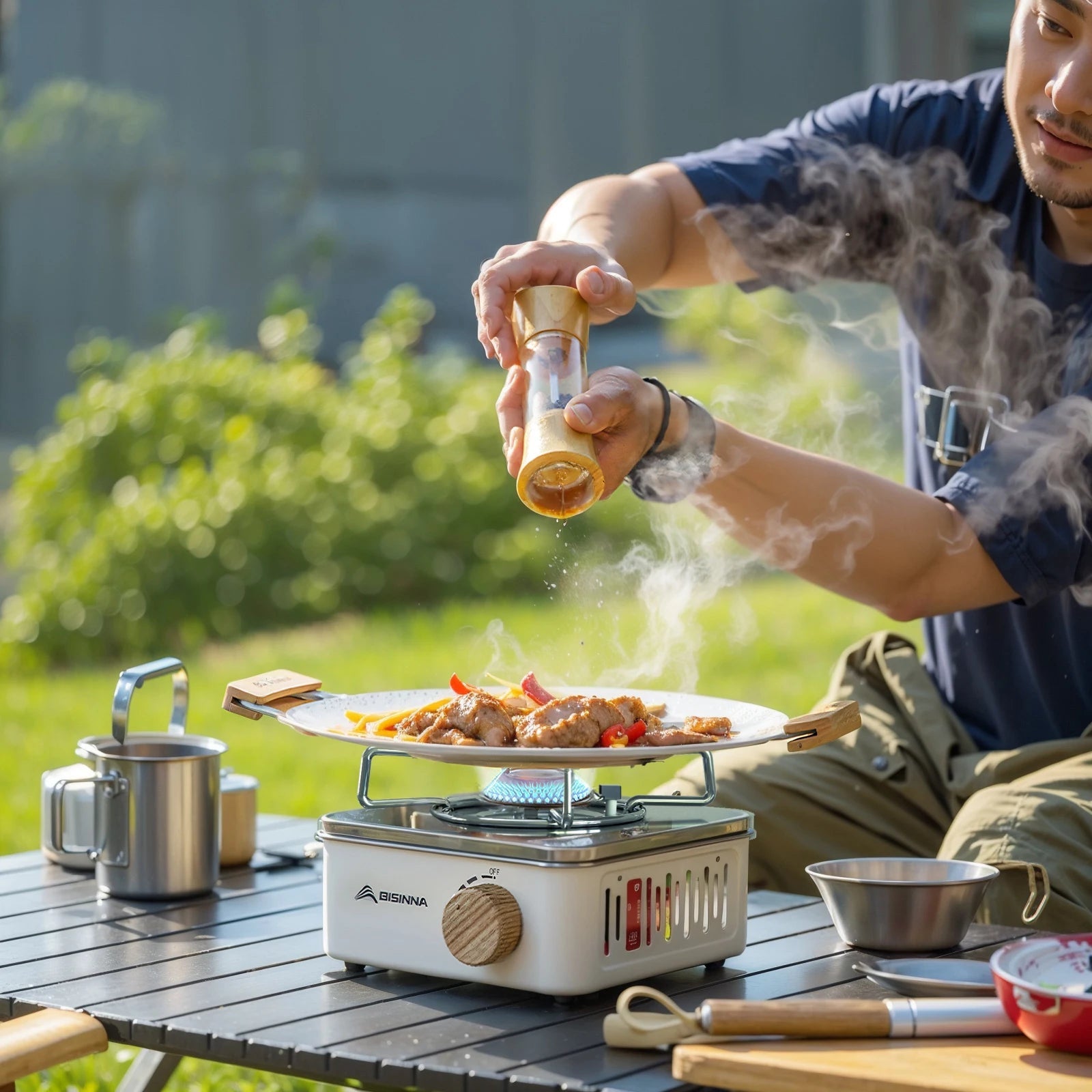 BISINNA Camping Gas Stove – Portable High Firepower Outdoor Gas Burner image 4