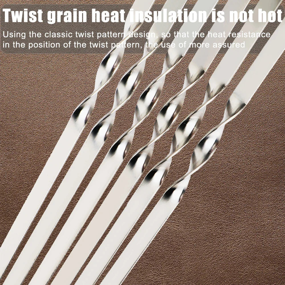 Stainless Steel Barbecue Skewer Set – Ideal for Outdoor Grilling image 5