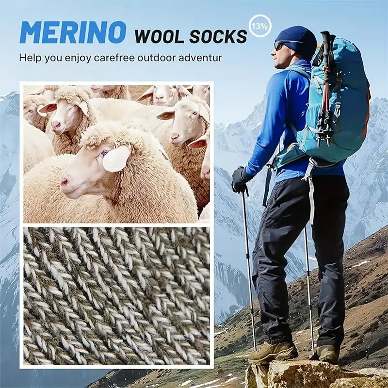 Ultimate Comfort and Warmth: Merino Wool Hiking Socks for Men image 4