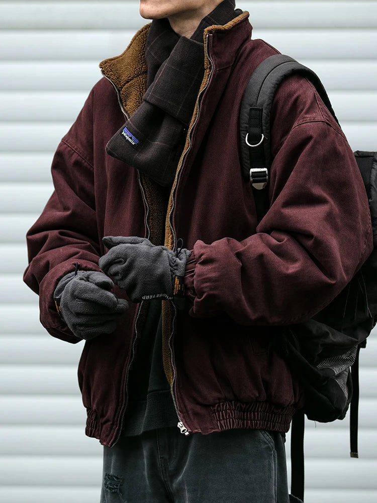 Japanese Vintage Polar Fleece Jacket – High-Quality Winter Streetwear image 1