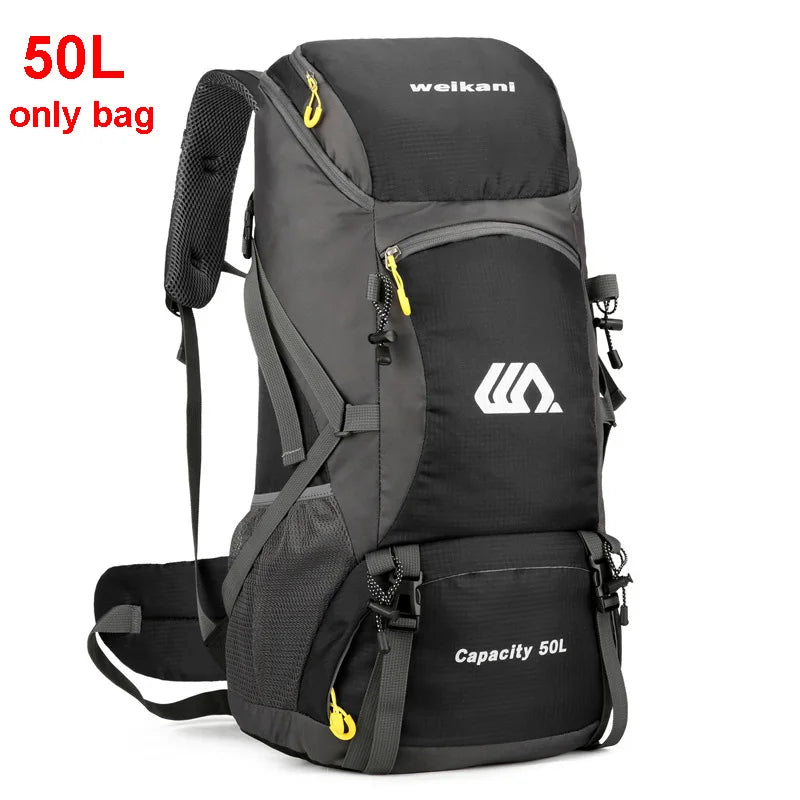 50L Travel Backpack for Men – Waterproof Hiking &amp; Camping Bag - 50L BK only Bag image