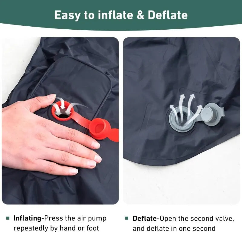 WESTTUNE Ultralight Camping Inflatable Mattress with Built-in Pillow image 4