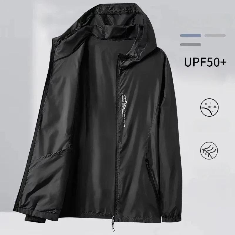 Ultimate Outdoor Protection: Hiking Skin Jacket for All Adventures - Dark Grey, 4XL image