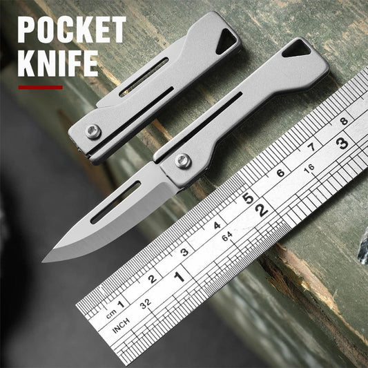 EDC Titanium Folding Knife – Mini Keychain Pocket Knife for Everyday Use image 0