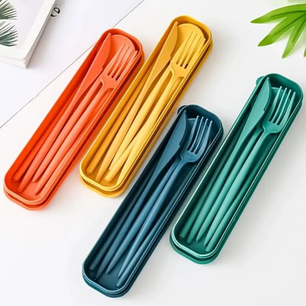 [Hot Sales] Eco-Friendly Wheat Straw Cutlery Set – Portable 4-Piece Utensils image 4