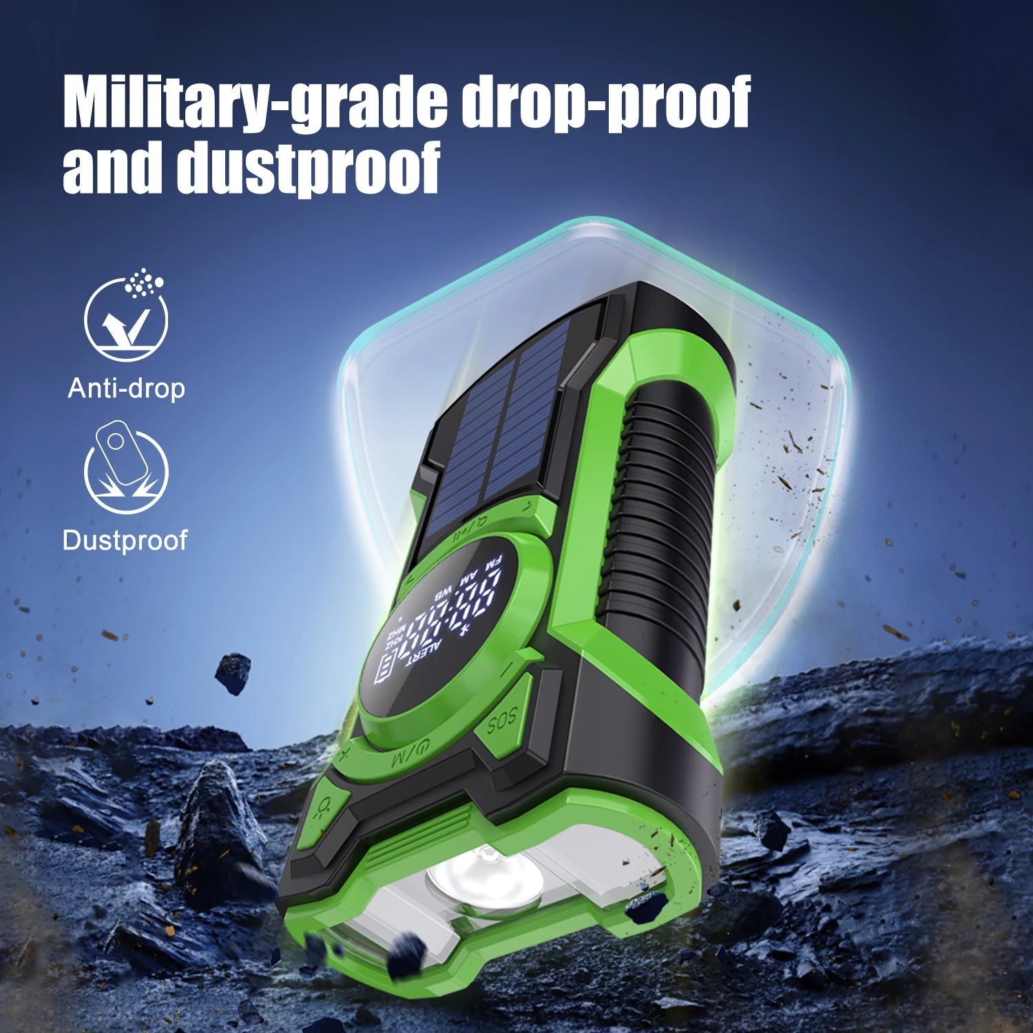 Stay Prepared Anywhere with the Emergency Radio Hand Crank Solar 5000mAh image 2
