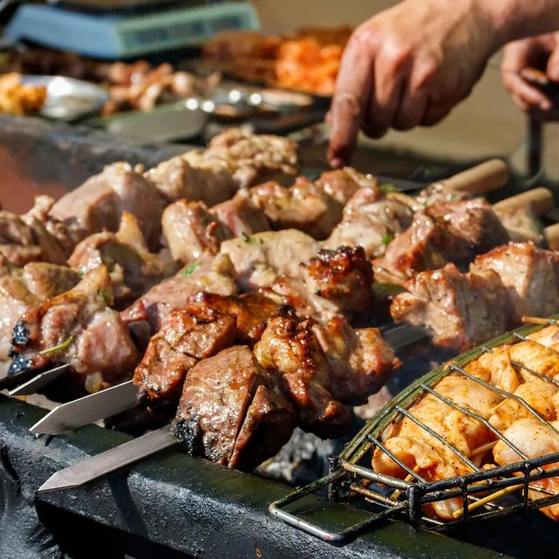 Premium Stainless Steel Kebab Skewers for Global Culinary Delights image 5