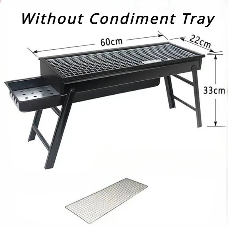 Portable 60cm Foldable Barbecue Grill for Outdoor Gatherings image 3