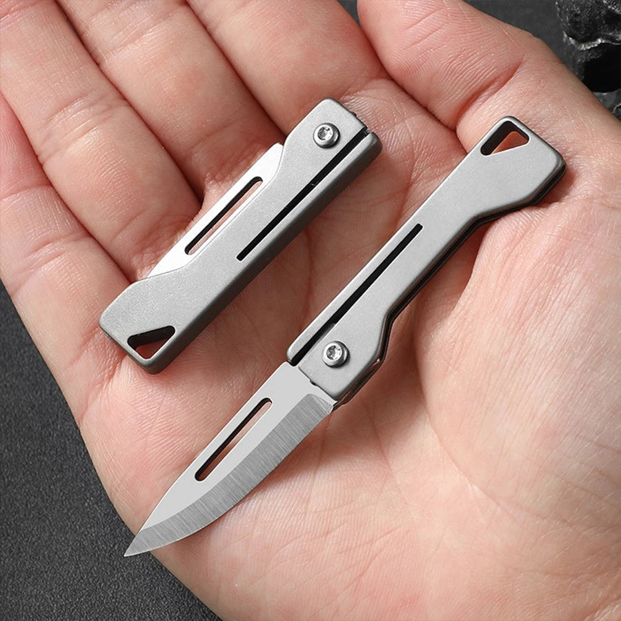 EDC Titanium Folding Knife – Mini Keychain Pocket Knife for Everyday Use image 3