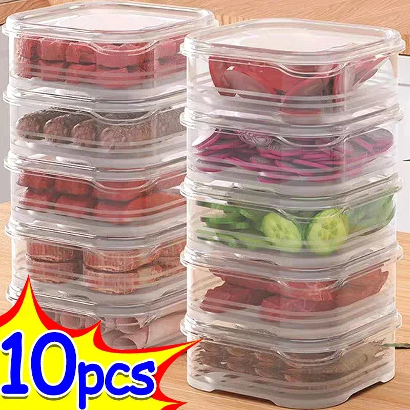 1/10PC Small Food Preservation Boxes – Transparent Kitchen Storage Solution image 0