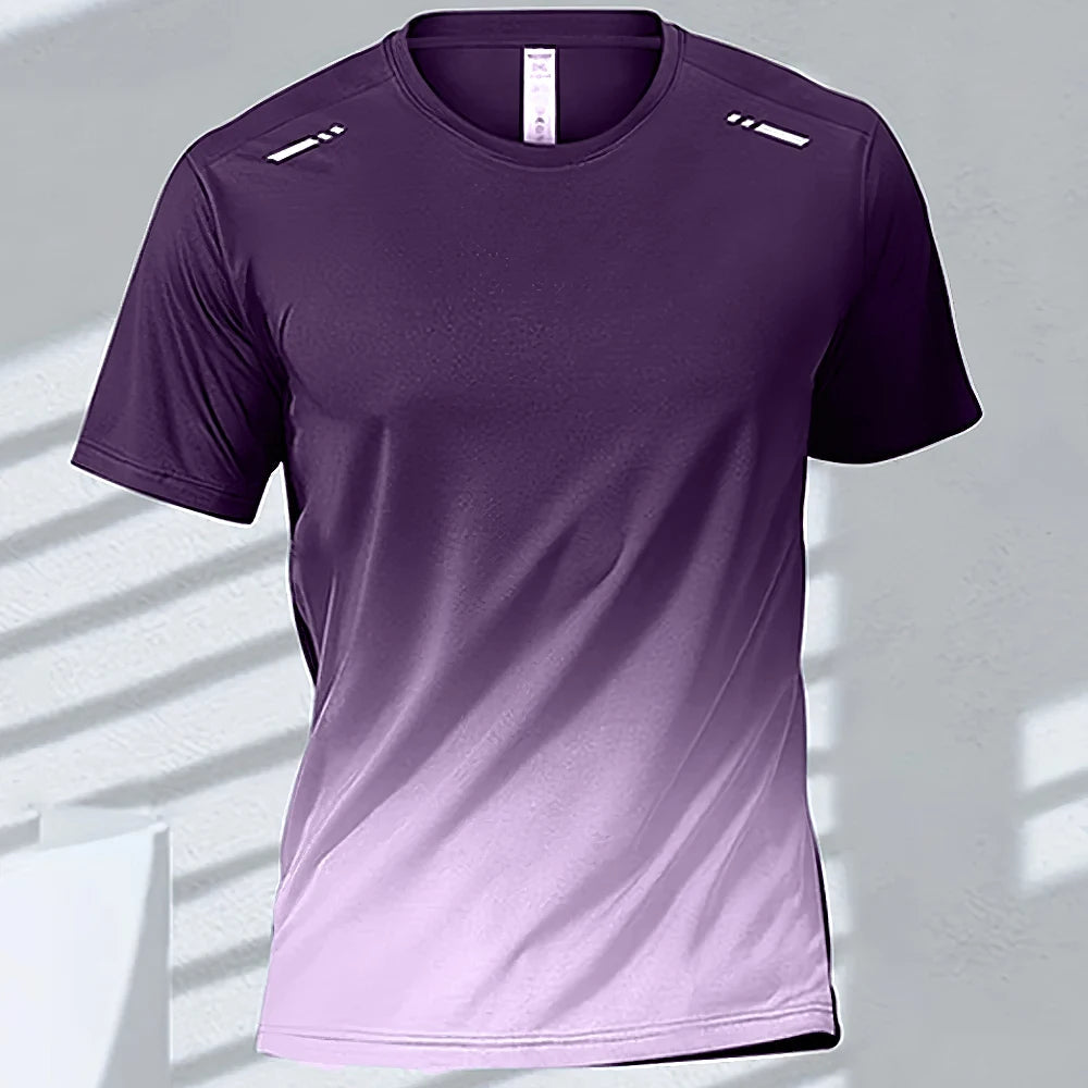 Men's Quick-Drying Gradient Sports T-Shirts – Perfect for Fitness &amp; Outdoor Activities image 3