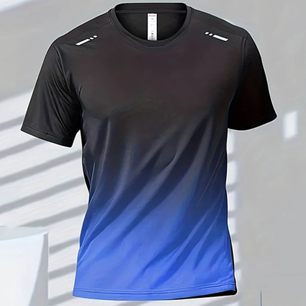 Men's Quick-Drying Gradient Sports T-Shirts – Perfect for Fitness &amp; Outdoor Activities image 9