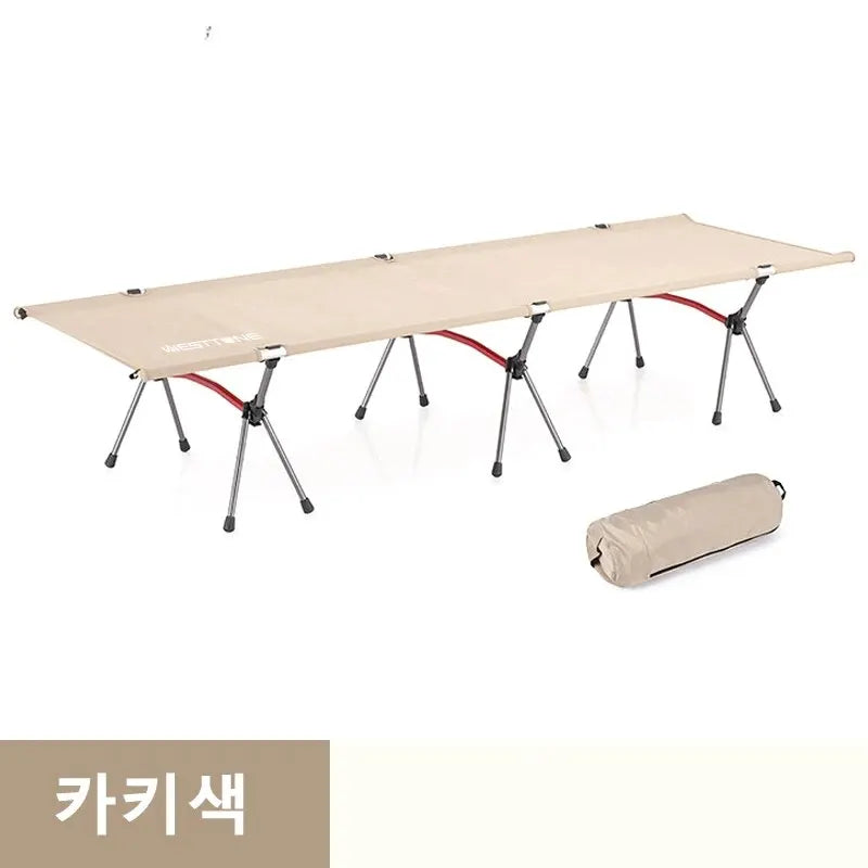 WESTTUNE Camping Cot – Portable Folding Bed for Outdoor Adventures - Khaki image